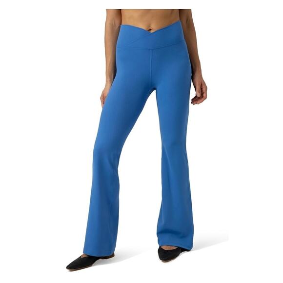 Colorfulkoala Leggings Women SZ S Blue Crossover Flare High Waist Tummy Control - Picture 1 of 8